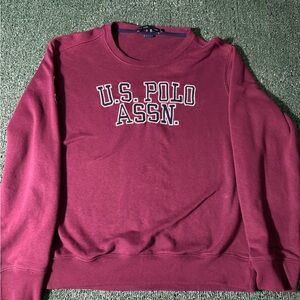 U.S. Polo Assn. Burgundy Crewneck Sweater